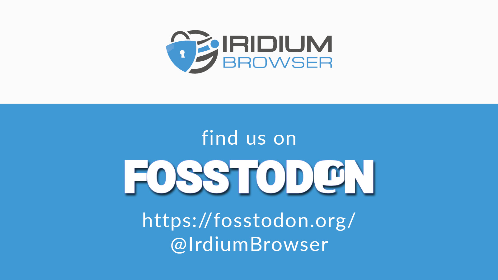 We are on Fosstodon | Iridium Browser